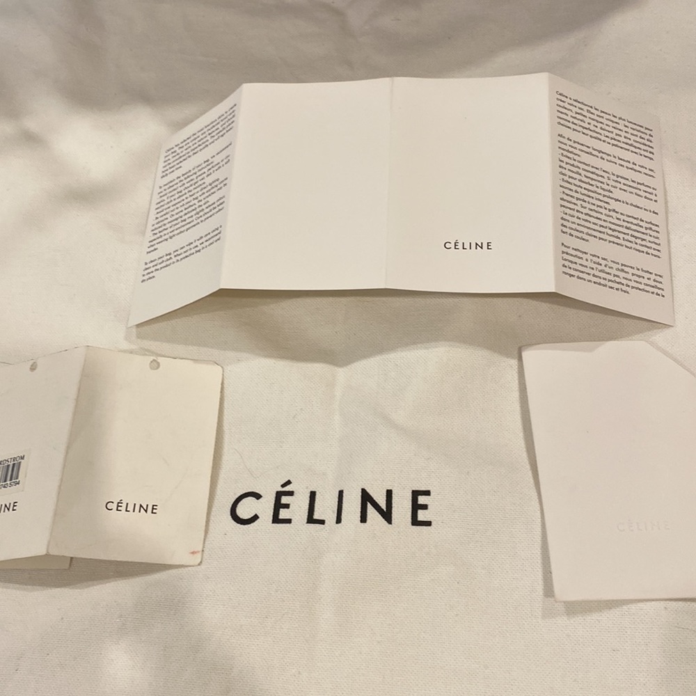 CELINE LARGE LUGGAGE TOTE NWOT BURGUNDY BROWN AND OLIVE GREEN - Picture 15 of 17